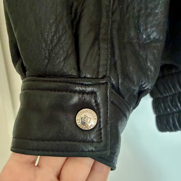 Damselle Vintage Leather Bomber Jacket - Picture 4 of 8